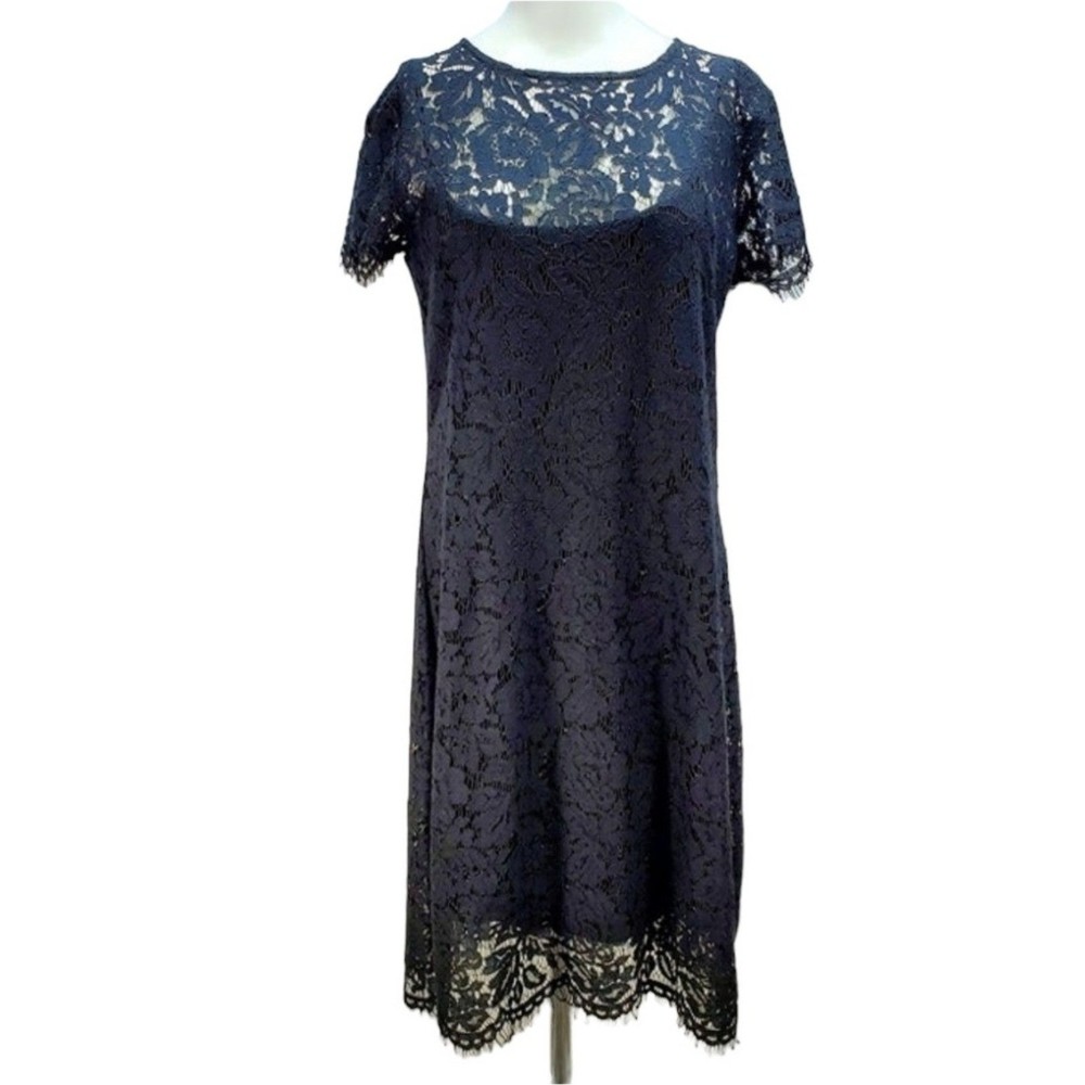 Reynah Couture Black Lacy Cocktail Dress Sz 6